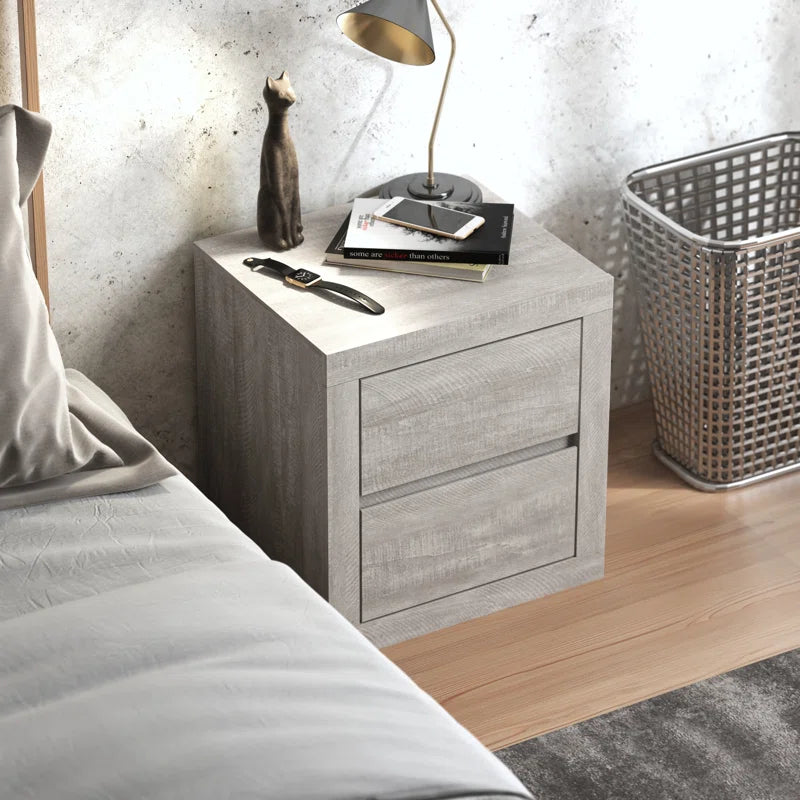 Galano Modern Tall 2-Drawer Nightstand 18.9" W × 16.3" D × 20.3" H