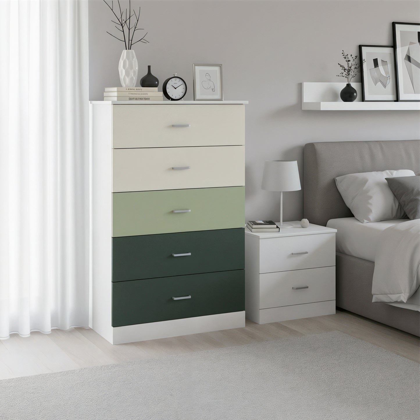 Galano 5-Drawer Dresser with Interlock Safety 31.3" W × 15.6" D × 47.2" H