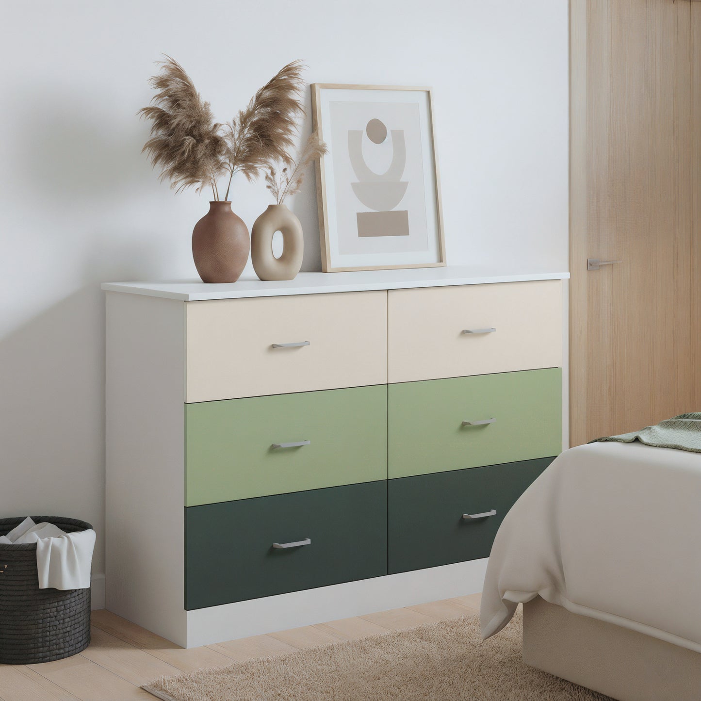 Galano 6-Drawer Double Dresser with Interlock Safety 47.0" W × 15.6" D × 31.7" H