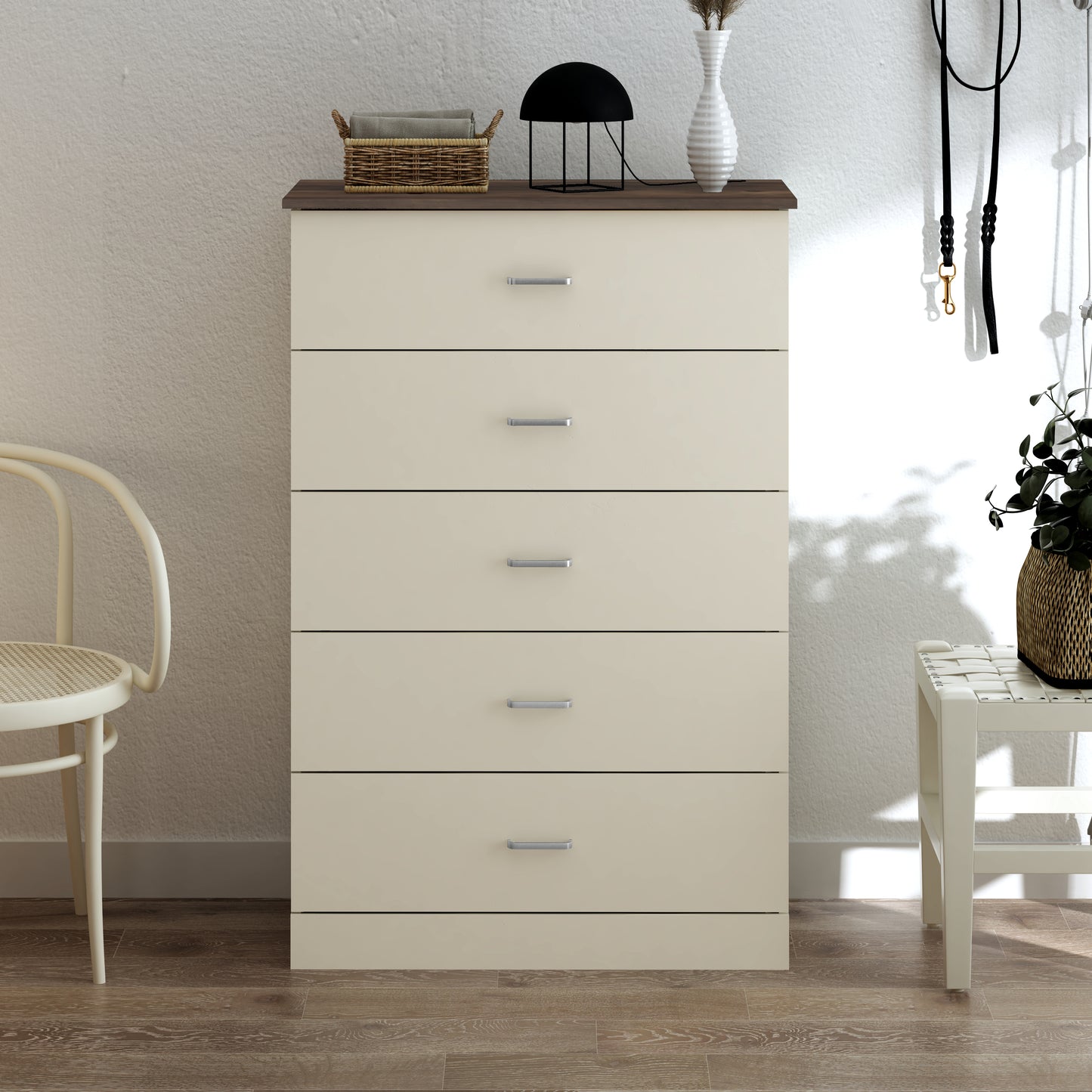 Galano 5-Drawer Dresser with Interlock Safety 31.3" W × 15.6" D × 47.2" H