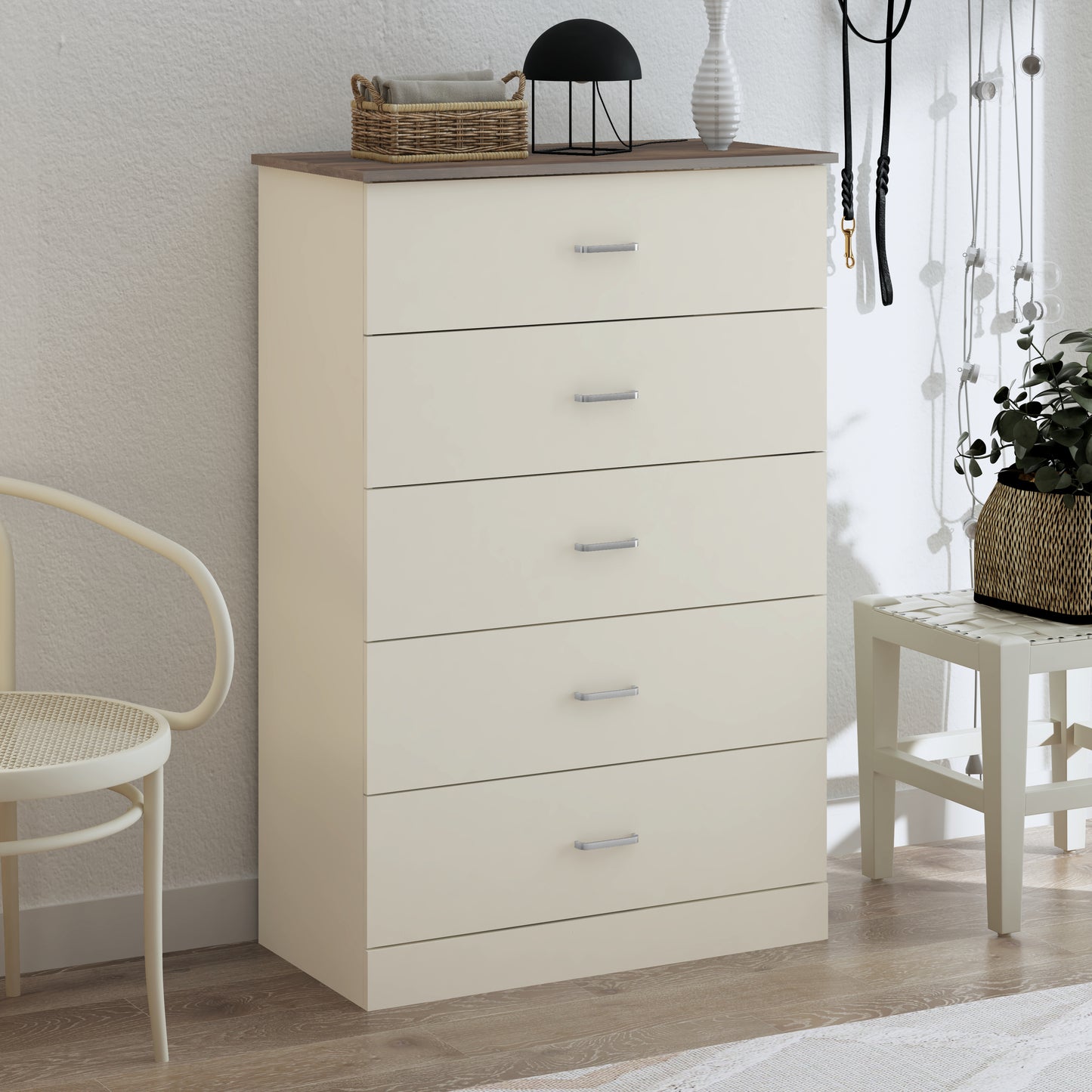 Galano 5-Drawer Dresser with Interlock Safety 31.3" W × 15.6" D × 47.2" H