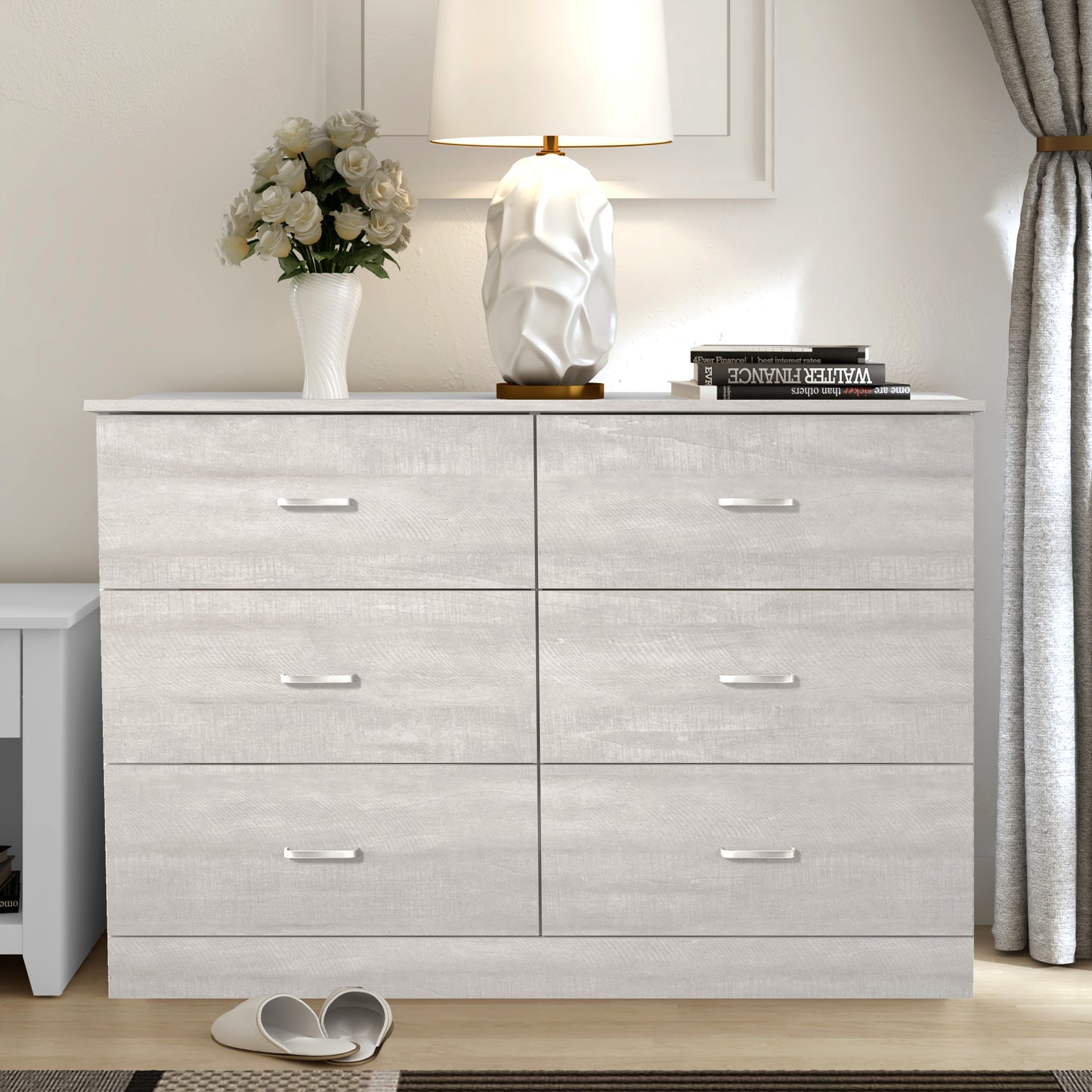 Galano 6-Drawer Double Dresser with Interlock Safety 47.0" W × 15.6" D × 31.7" H