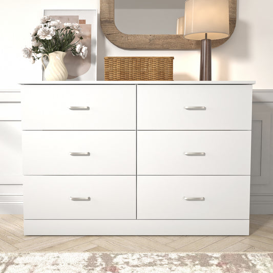 Galano 6-Drawer Double Dresser with Interlock Safety 47.0" W × 15.6" D × 31.7" H