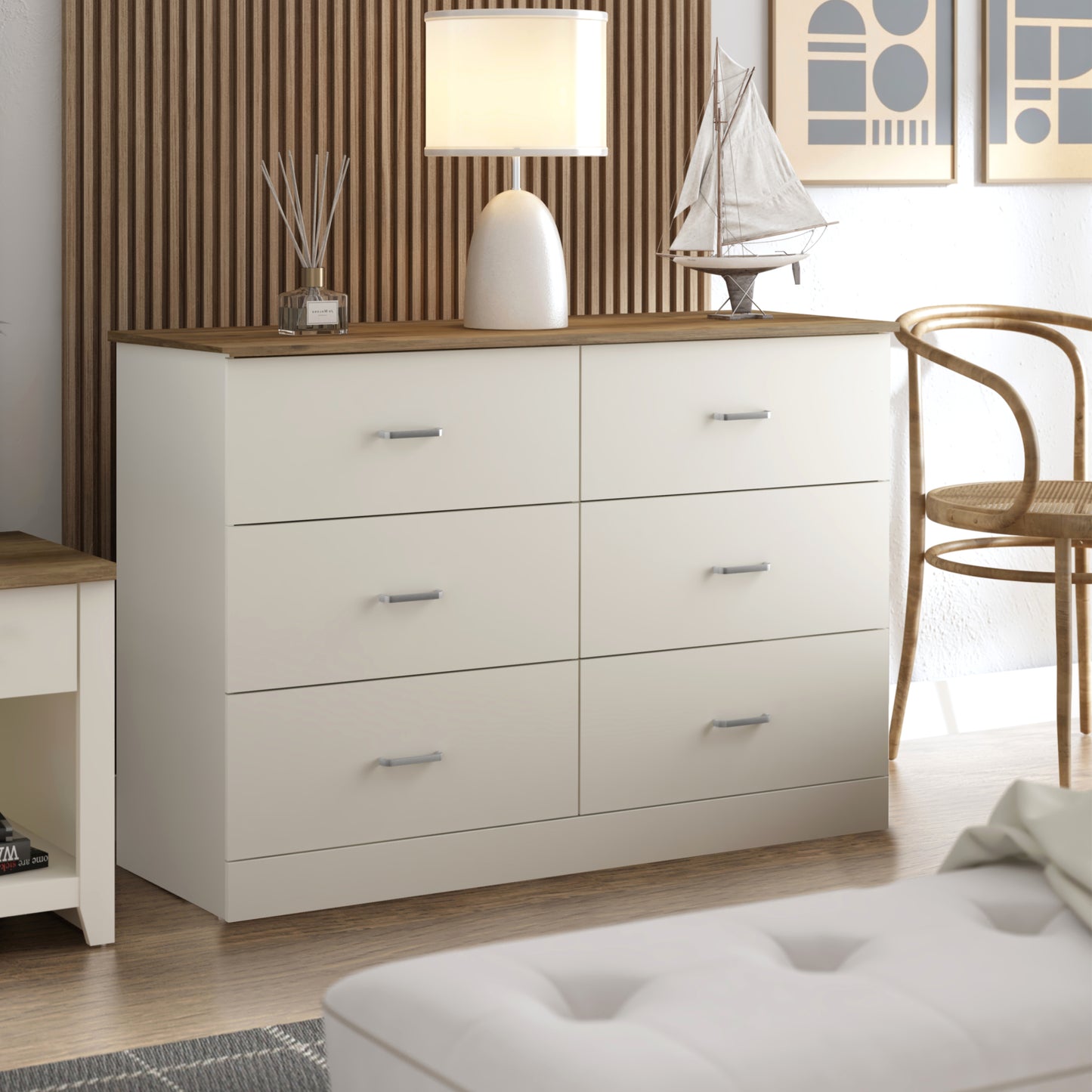 Galano 6-Drawer Double Dresser with Interlock Safety 47.0" W × 15.6" D × 31.7" H