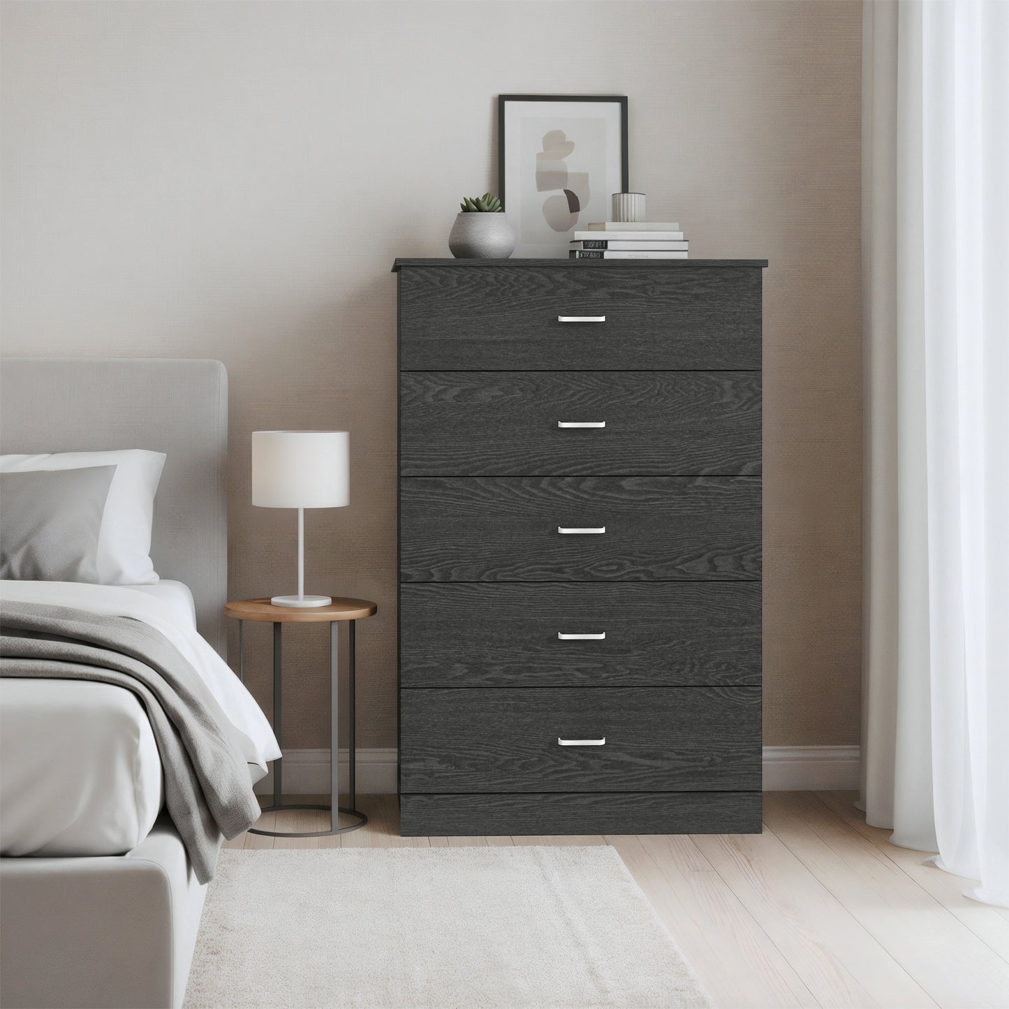 Galano 5-Drawer Dresser with Interlock Safety 31.3" W × 15.6" D × 47.2" H