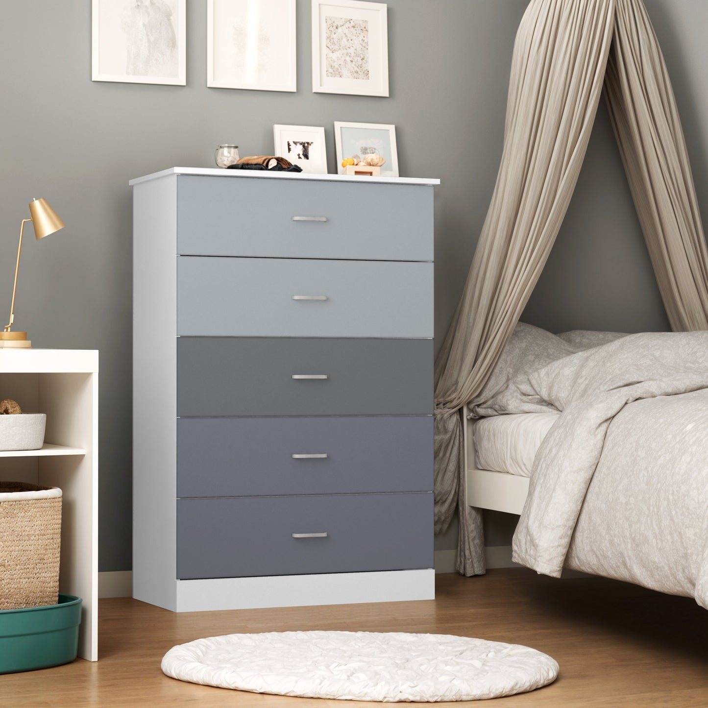 Galano 5-Drawer Dresser with Interlock Safety 31.3" W × 15.6" D × 47.2" H