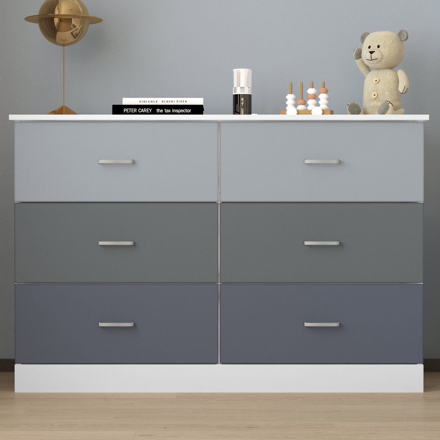 Galano 6-Drawer Double Dresser with Interlock Safety 47.0" W × 15.6" D × 31.7" H