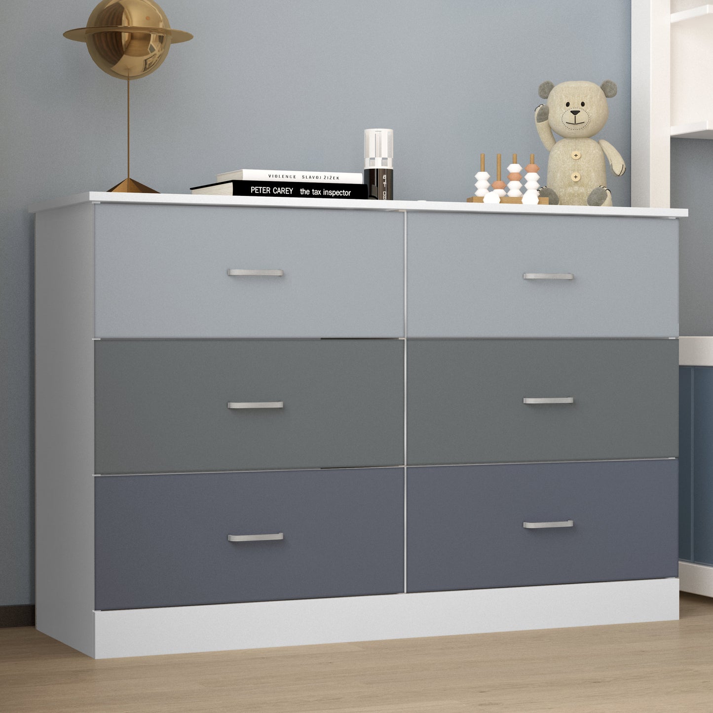 Galano 6-Drawer Double Dresser with Interlock Safety 47.0" W × 15.6" D × 31.7" H