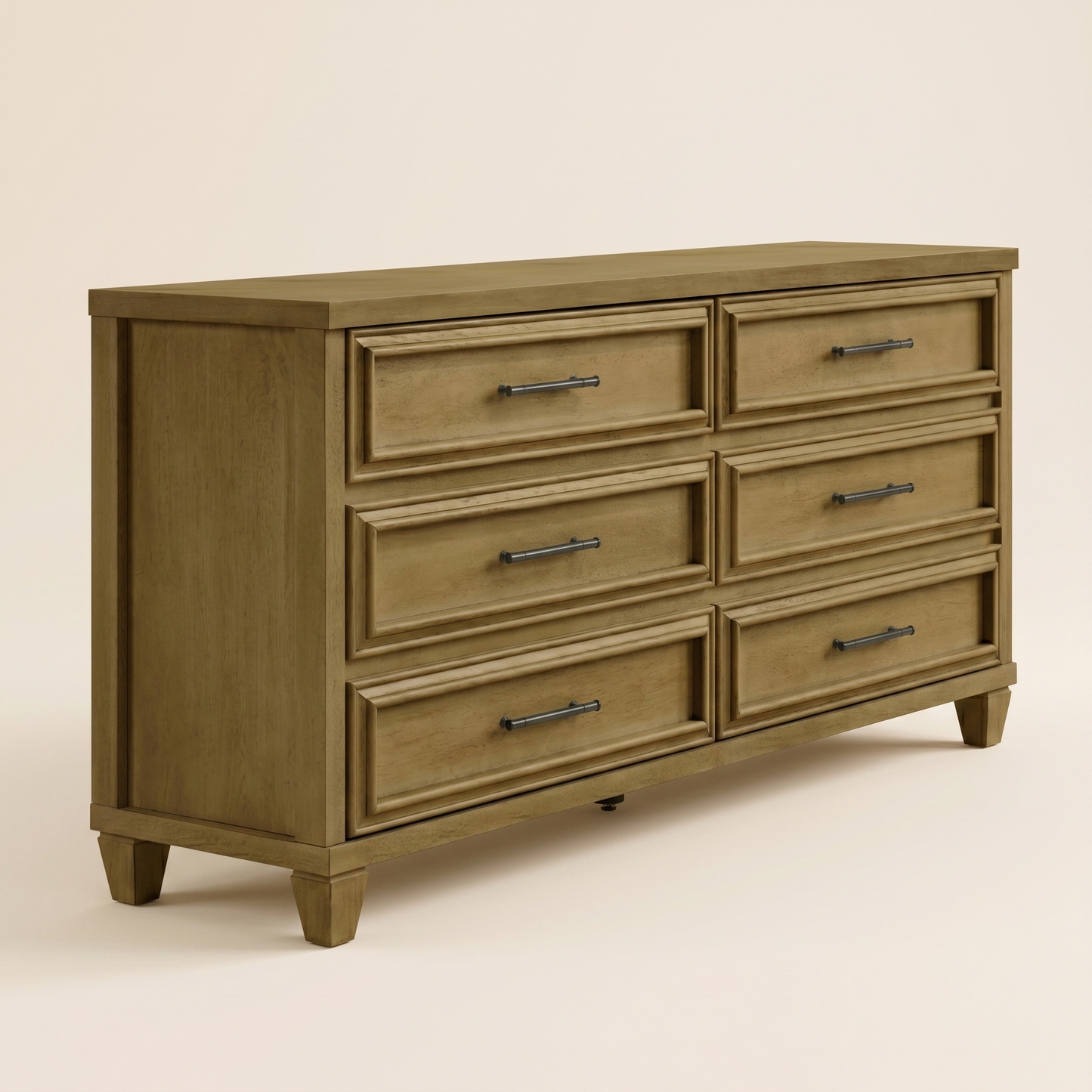 GALANO 6-Drawer Double Dresser, Manufactured Wood, 1 Piece