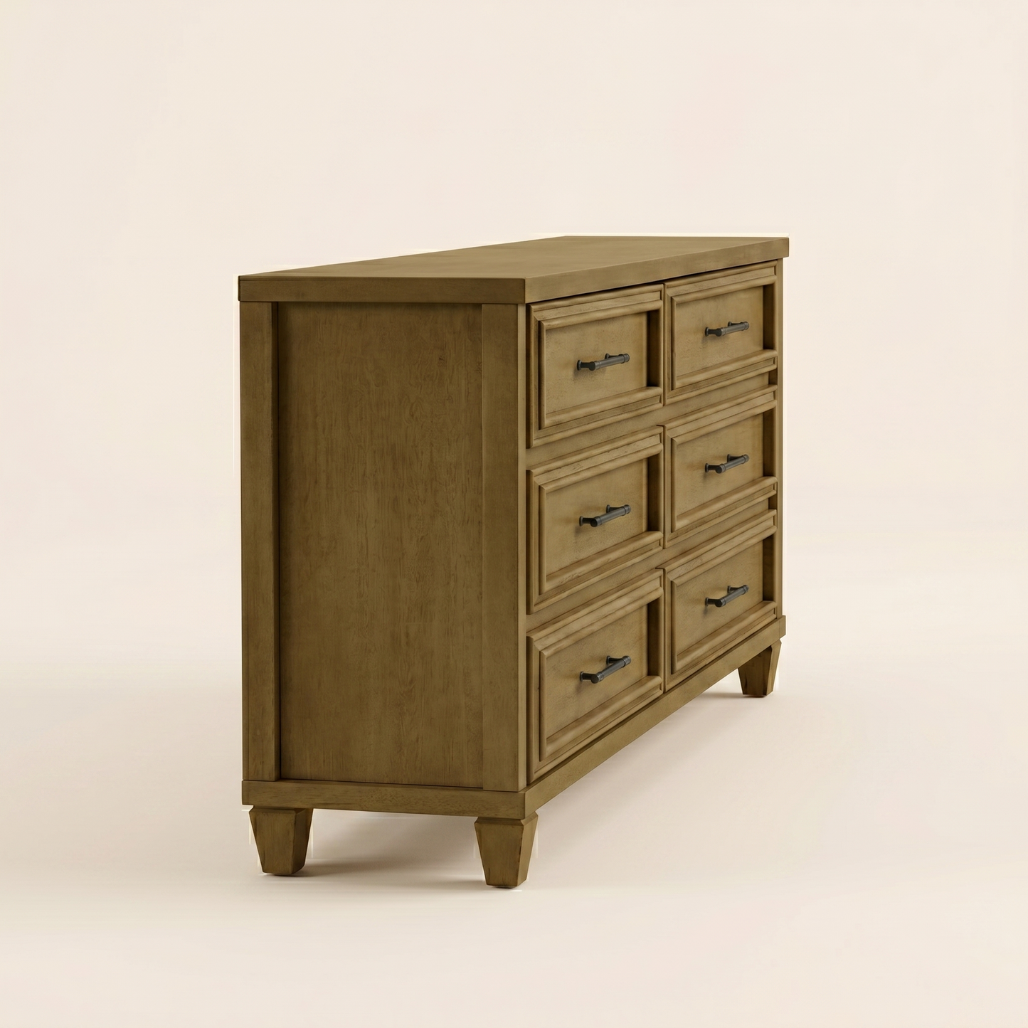 GALANO 6-Drawer Double Dresser, Manufactured Wood, 1 Piece