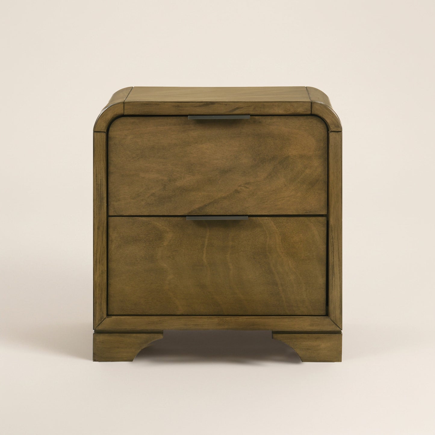 GALANO 2-Drawer Nightstand, Fully Assembled, 25.9" H, Brown, 1-Piece