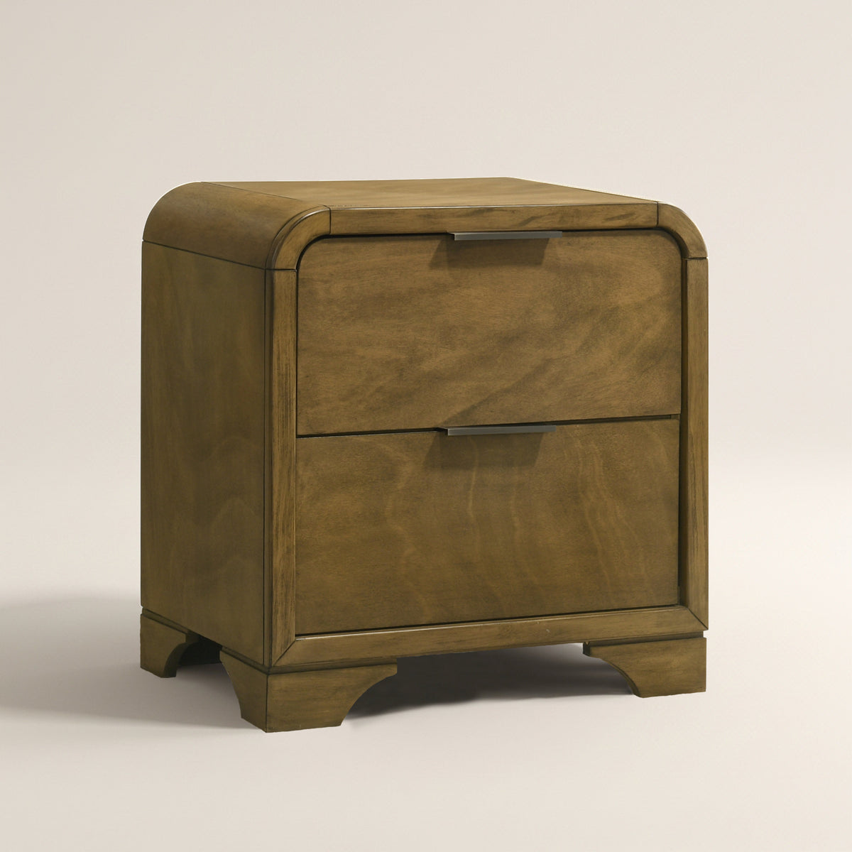 GALANO 2-Drawer Nightstand, Fully Assembled, 25.9" H, Brown, 1-Piece