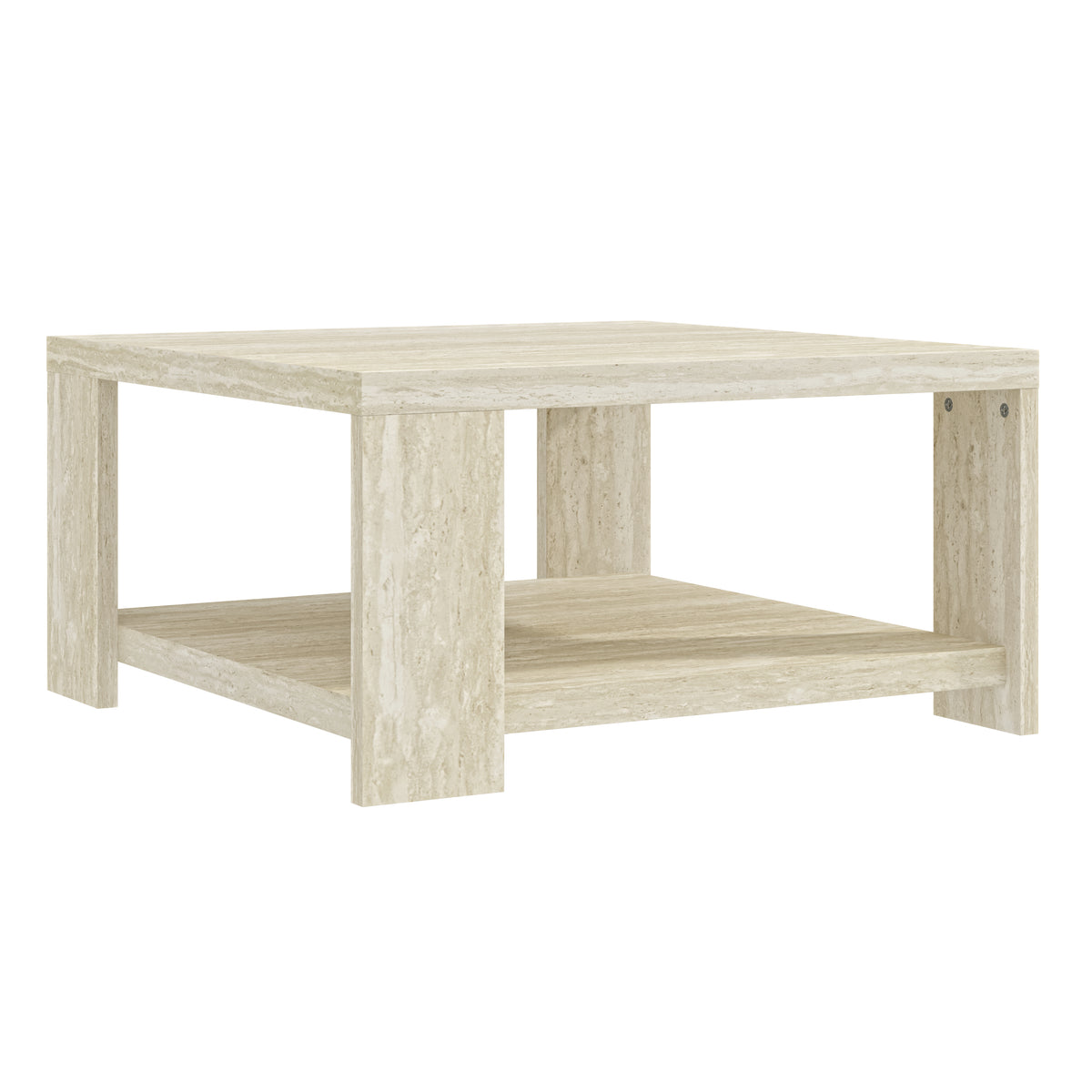 GALANO Square Coffee Table with Open Storage Shelf, 31.1", 1-Piece