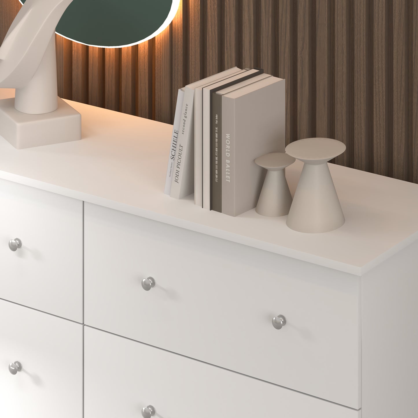 Galano 6-Drawer Double Dresser with Interlock Safety 47.0" W × 15.6" D × 31.7" H