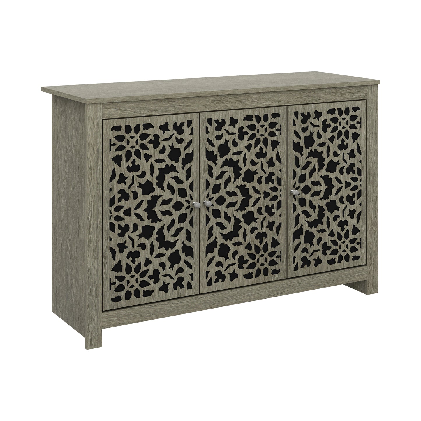 Galano 3-Door Sideboard with Decorative Cutout Doors 44.3" W × 15.7" D × 30" H
