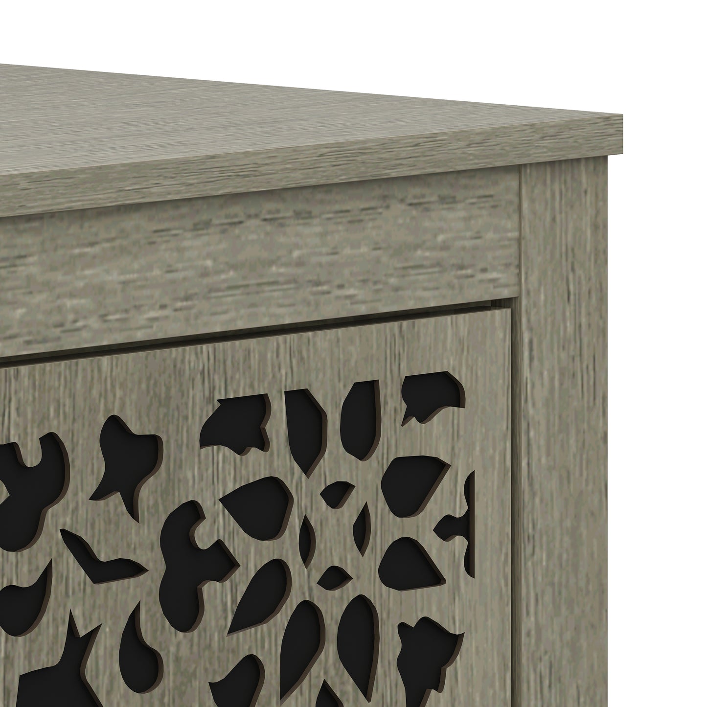 Galano 3-Door Sideboard with Decorative Cutout Doors 44.3" W × 15.7" D × 30" H