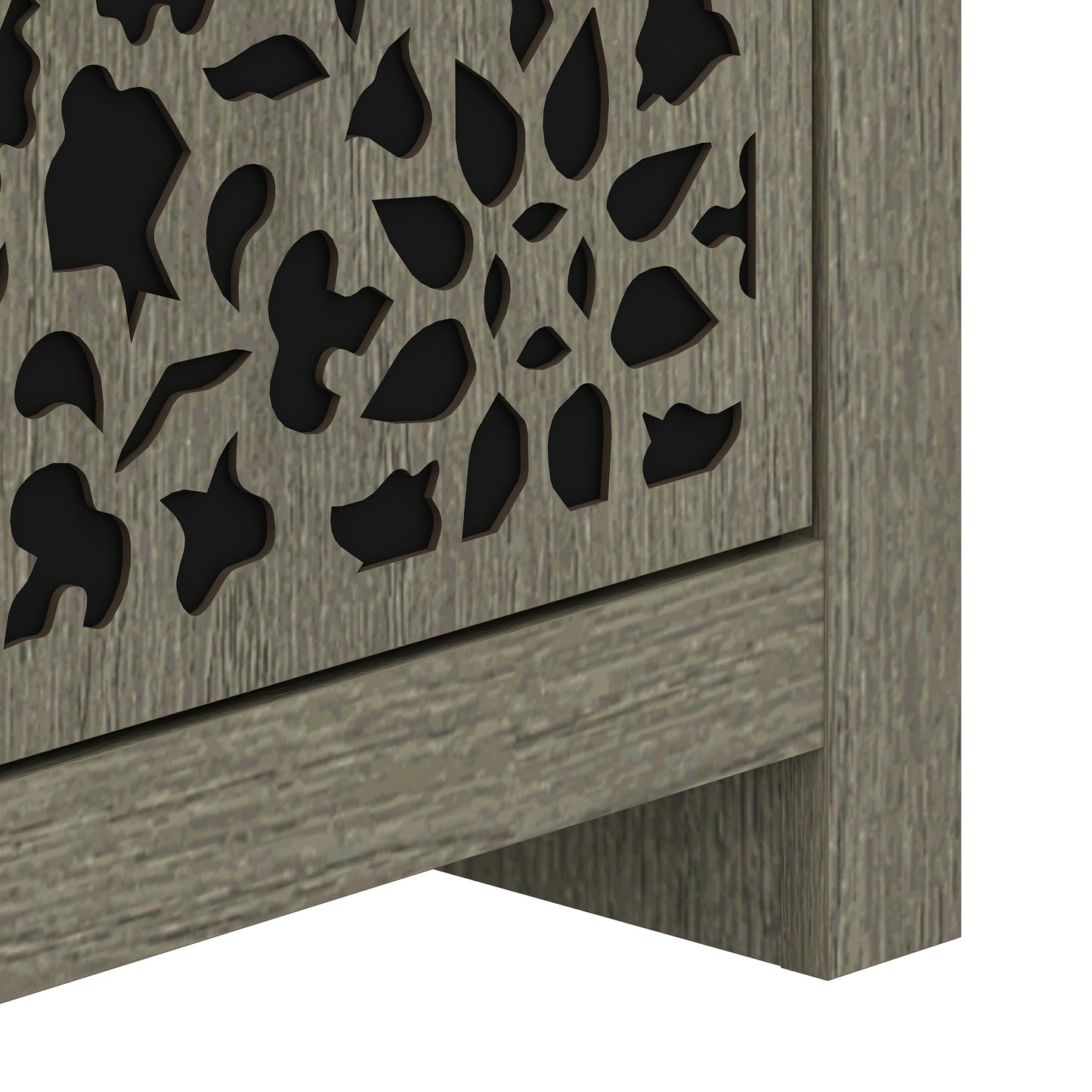 Galano 3-Door Sideboard with Decorative Cutout Doors 44.3" W × 15.7" D × 30" H