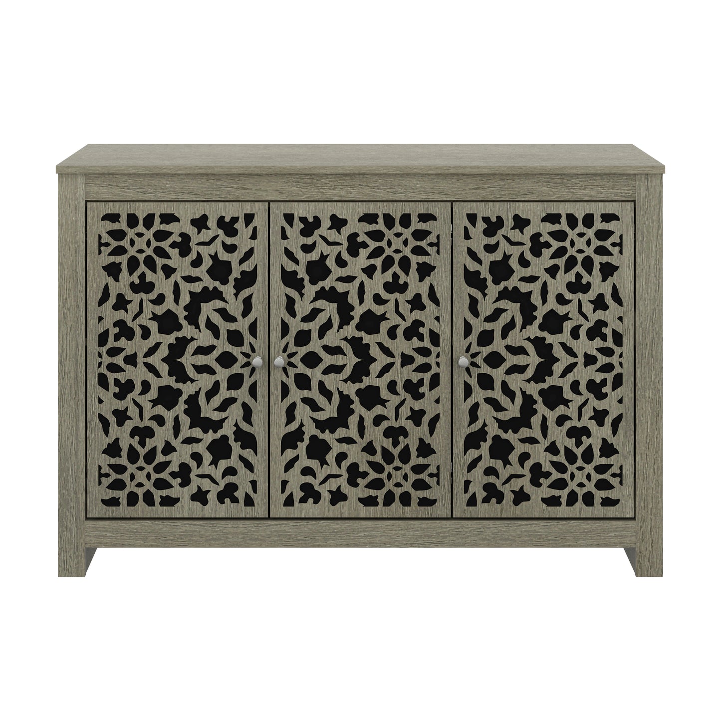 Galano 3-Door Sideboard with Decorative Cutout Doors 44.3" W × 15.7" D × 30" H