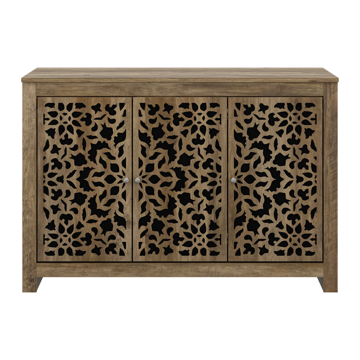 GALANO 44.3" 3-Door Sideboard with Adjustable Shelves and Cable Management