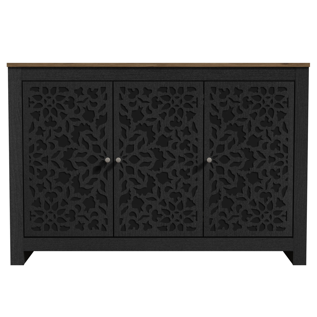 GALANO 44.3" 3-Door Sideboard with Adjustable Shelves and Cable Management