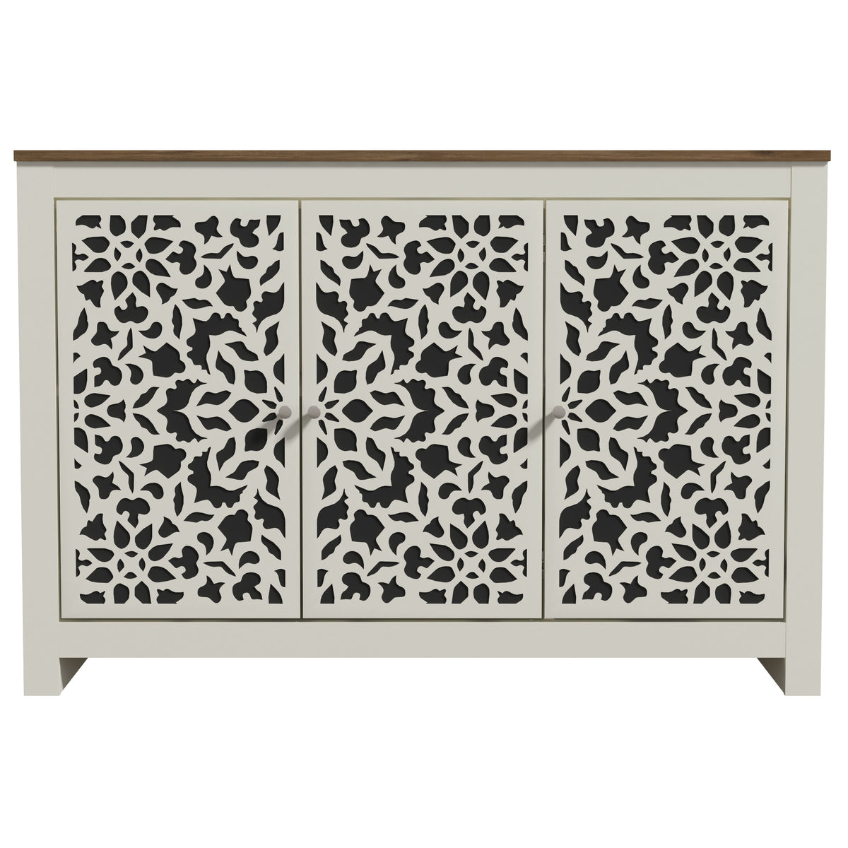 GALANO 44.3" 3-Door Sideboard with Adjustable Shelves and Cable Management