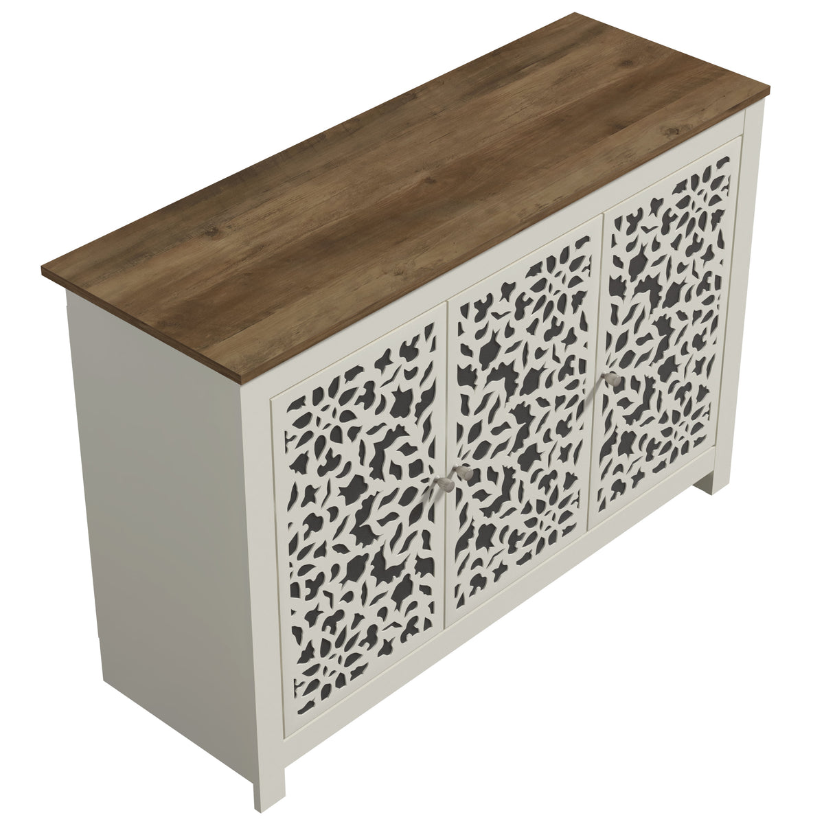 GALANO 44.3" 3-Door Sideboard with Adjustable Shelves and Cable Management