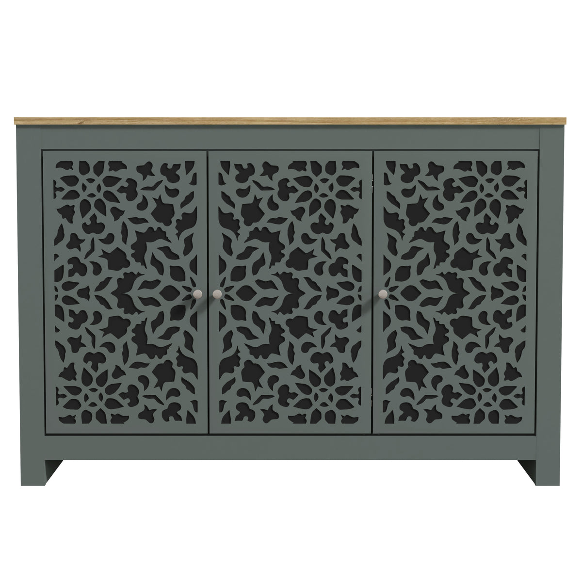 GALANO 44.3" 3-Door Sideboard with Adjustable Shelves and Cable Management