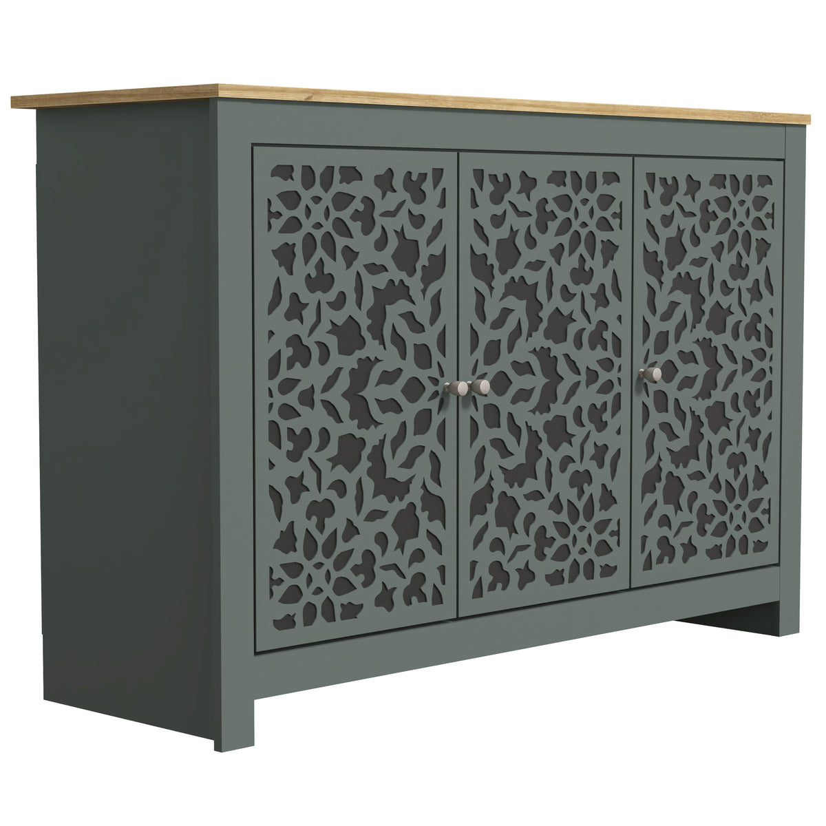 GALANO 44.3" 3-Door Sideboard with Adjustable Shelves and Cable Management