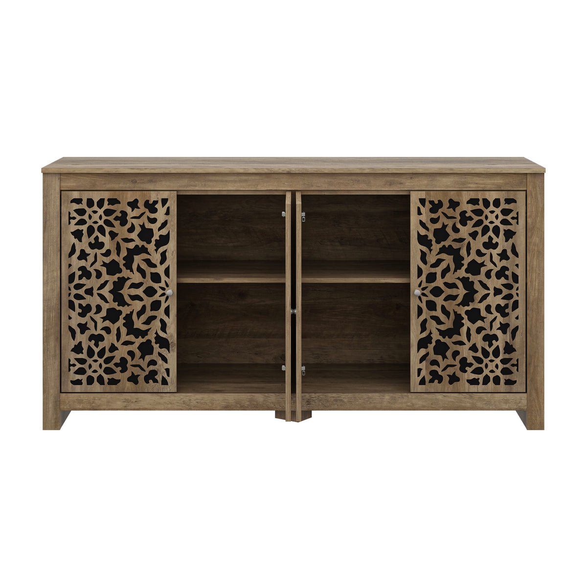 GALANO 58.4" Sideboard with 4 Doors and Adjustable Shelves
