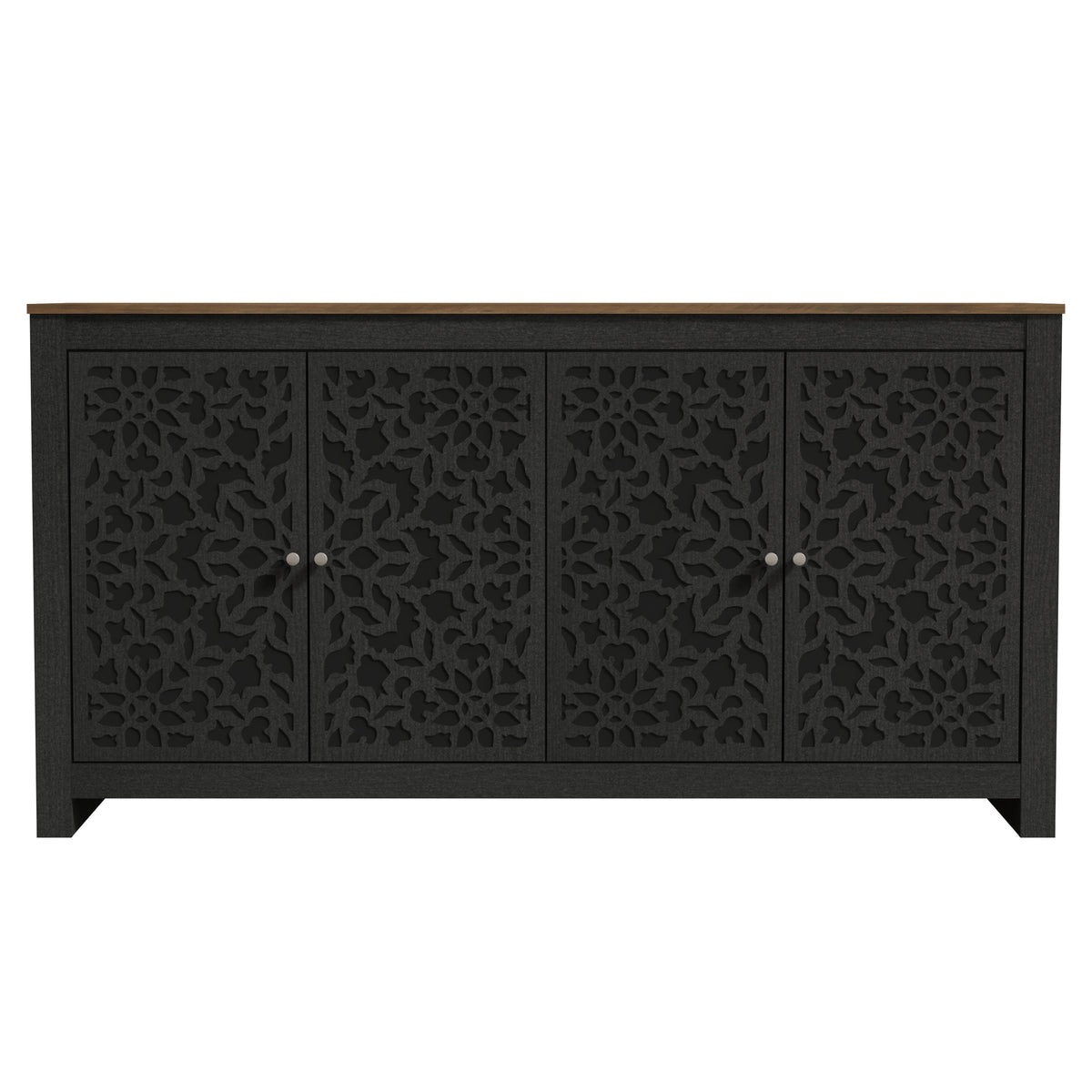 GALANO 58.4" Sideboard with 4 Doors and Adjustable Shelves