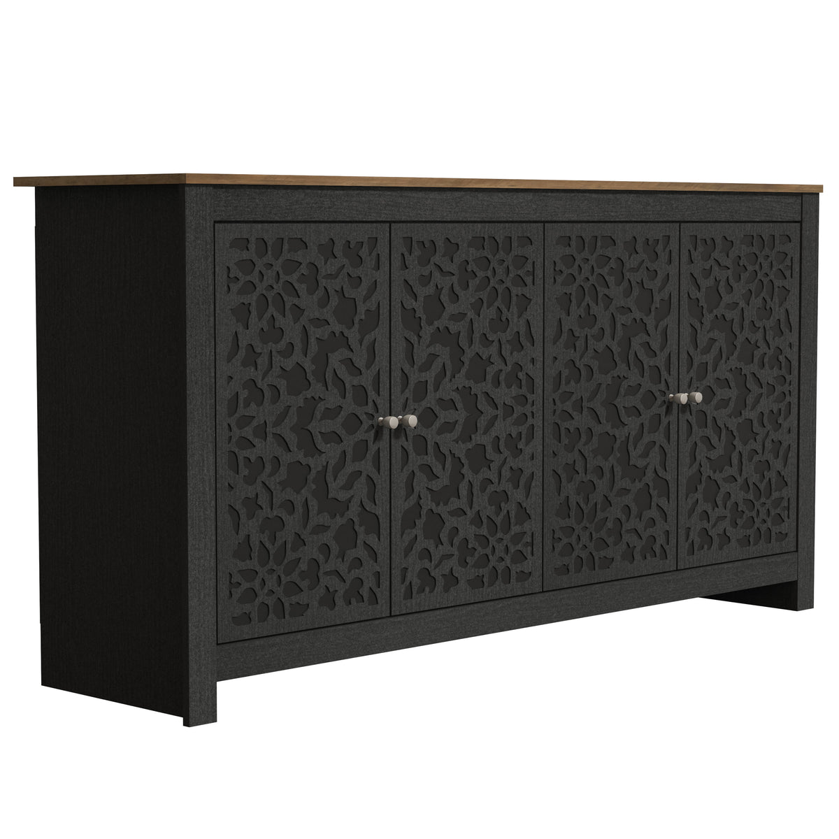 GALANO 58.4" Sideboard with 4 Doors and Adjustable Shelves