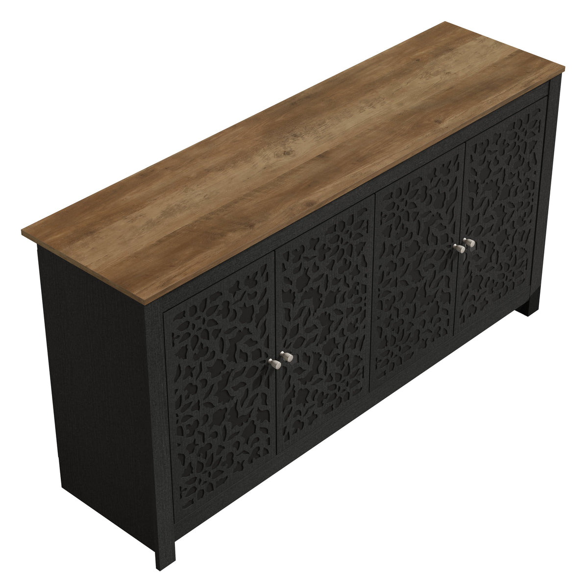 GALANO 58.4" Sideboard with 4 Doors and Adjustable Shelves