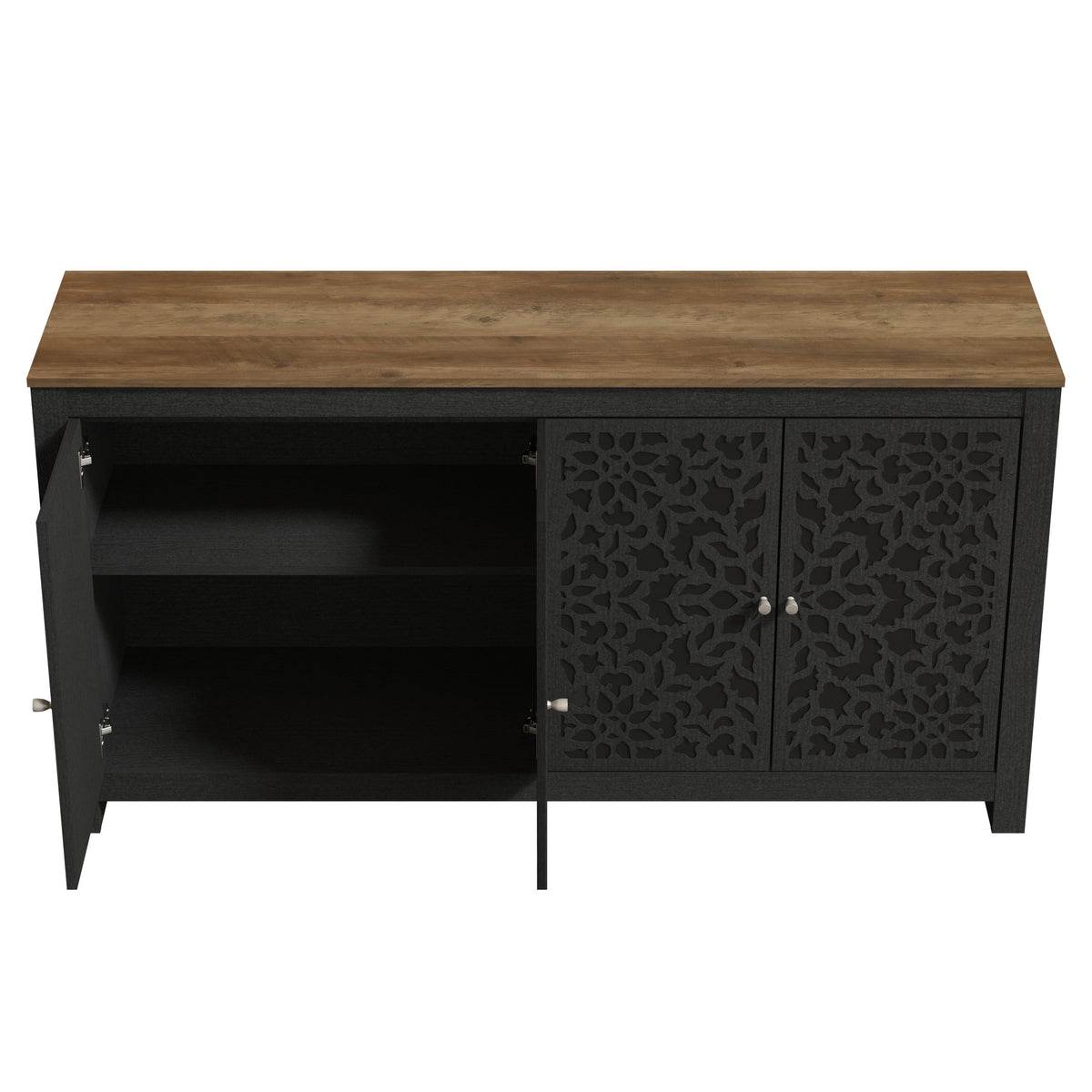 GALANO 58.4" Sideboard with 4 Doors and Adjustable Shelves