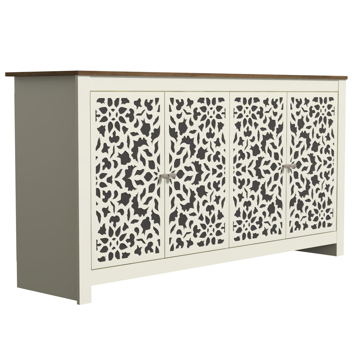 GALANO 58.4" Sideboard with 4 Doors and Adjustable Shelves