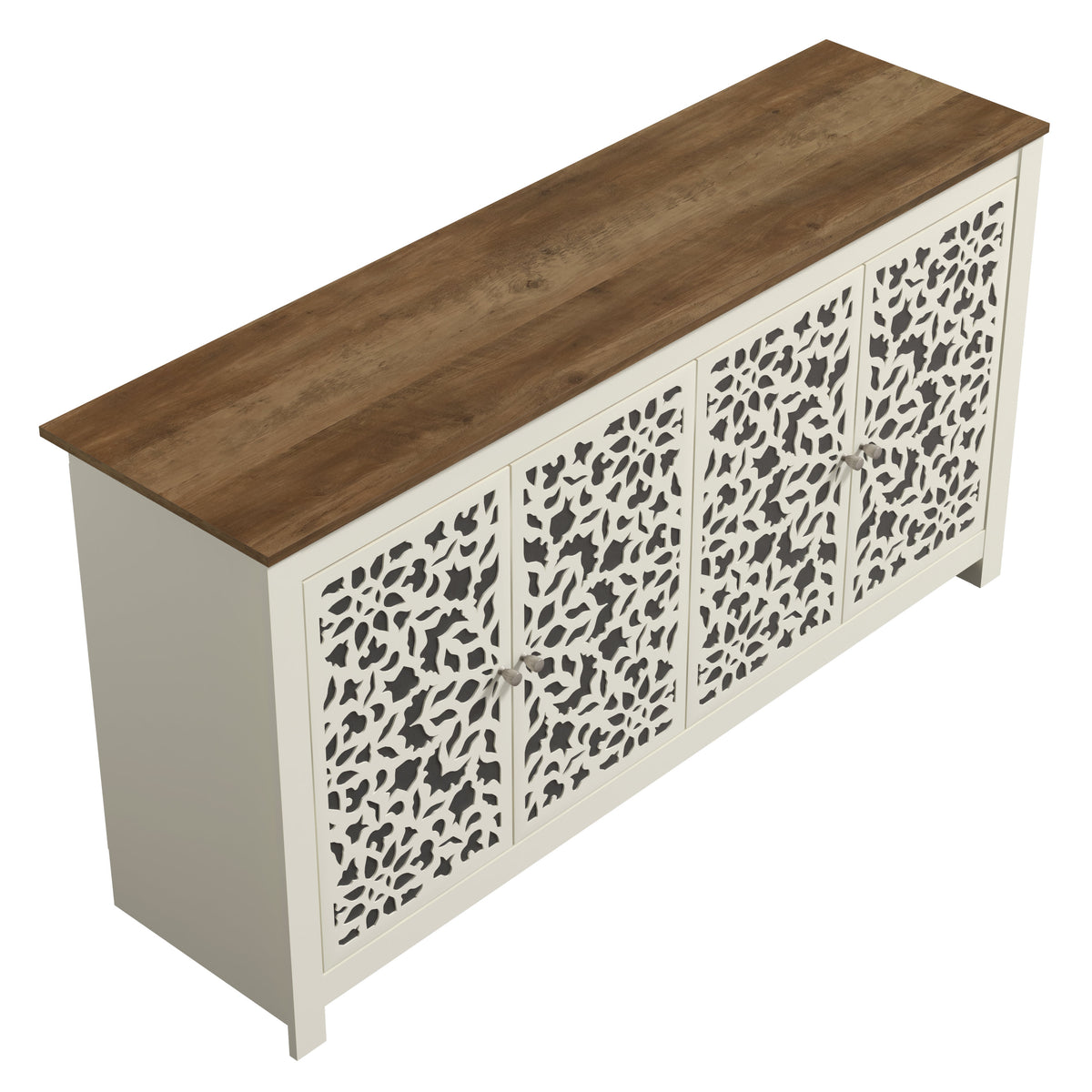 GALANO 58.4" Sideboard with 4 Doors and Adjustable Shelves