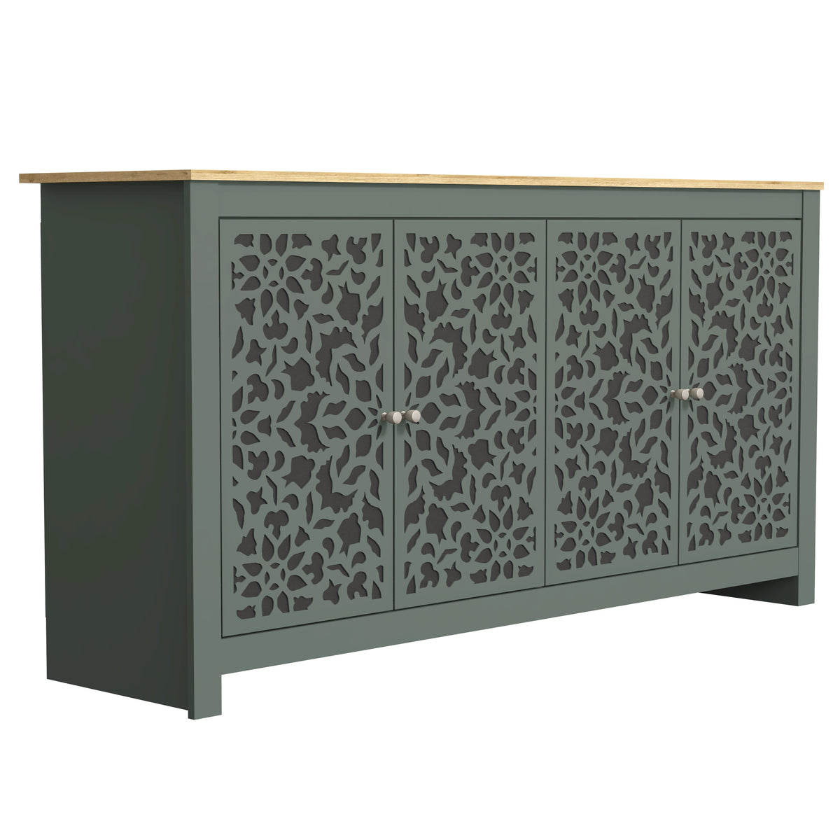 GALANO 58.4" Sideboard with 4 Doors and Adjustable Shelves