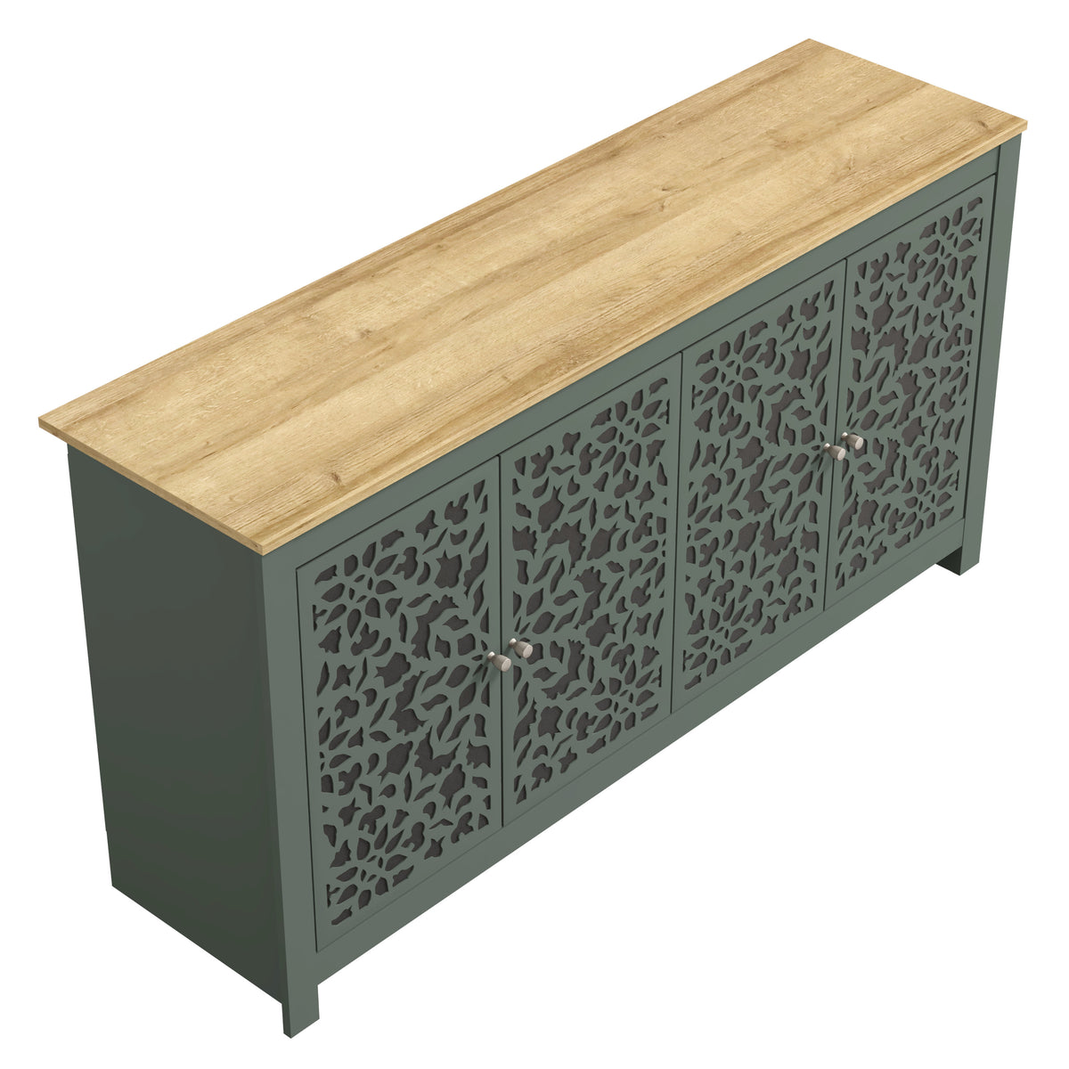 GALANO 58.4" Sideboard with 4 Doors and Adjustable Shelves