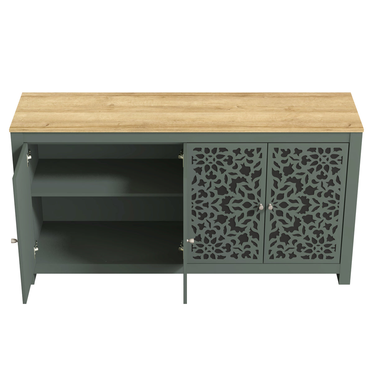 GALANO 58.4" Sideboard with 4 Doors and Adjustable Shelves