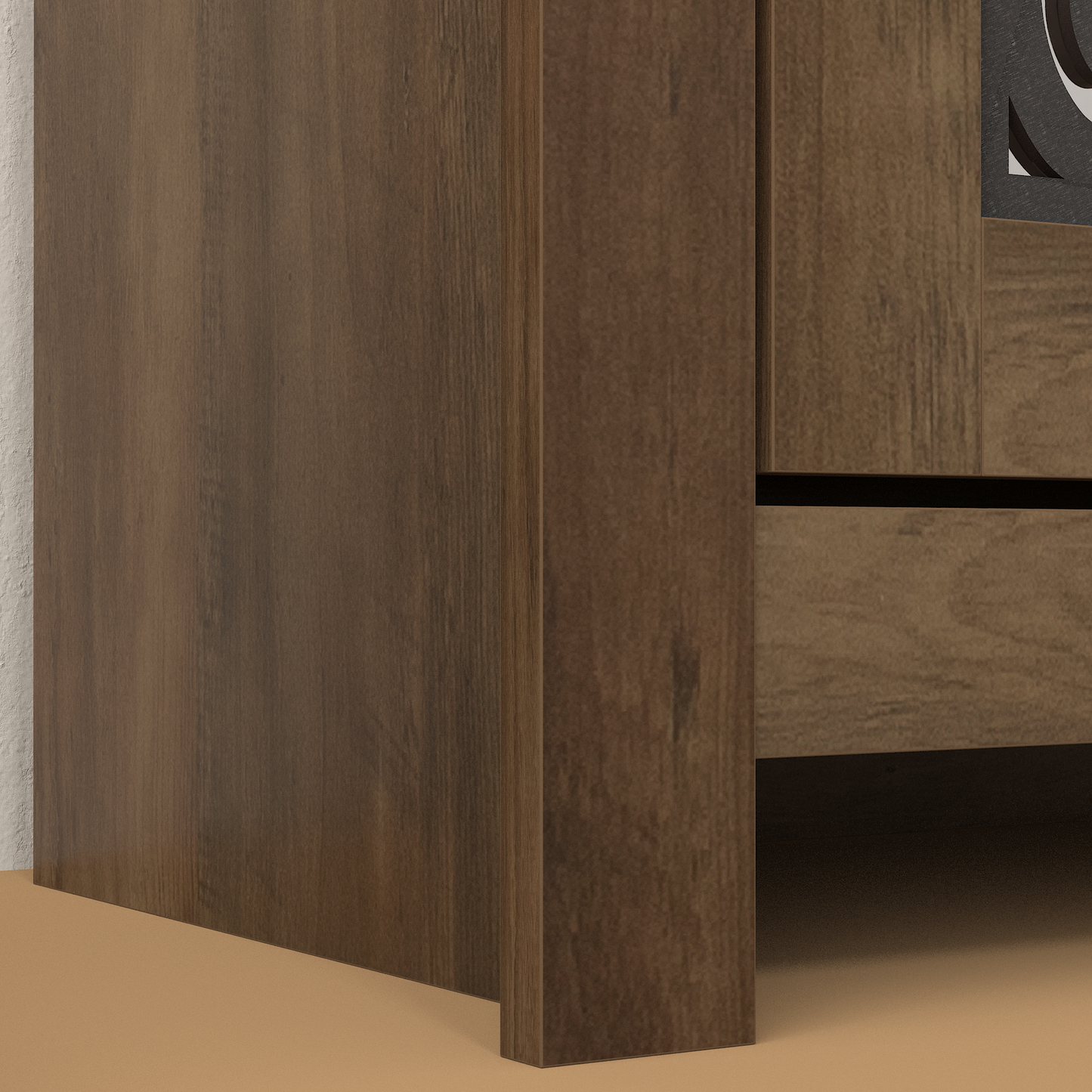 GALANO Shoe Storage Cabinet with Adjustable Shelves in Brown 44.4" W x 13.5" D x 30" H