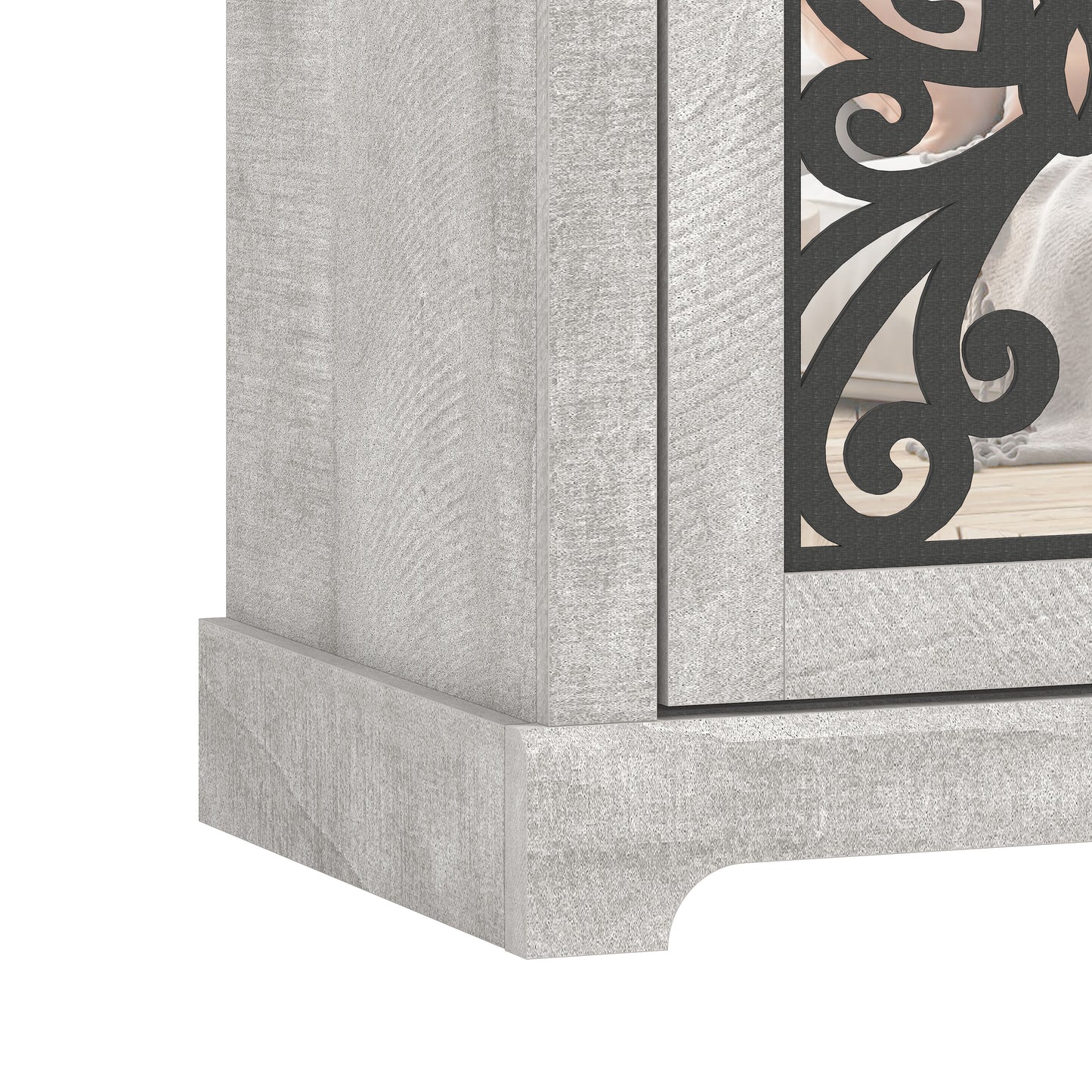 Galano Calidia 4 Door Wide Tv Stand - Dusty Grey Oak