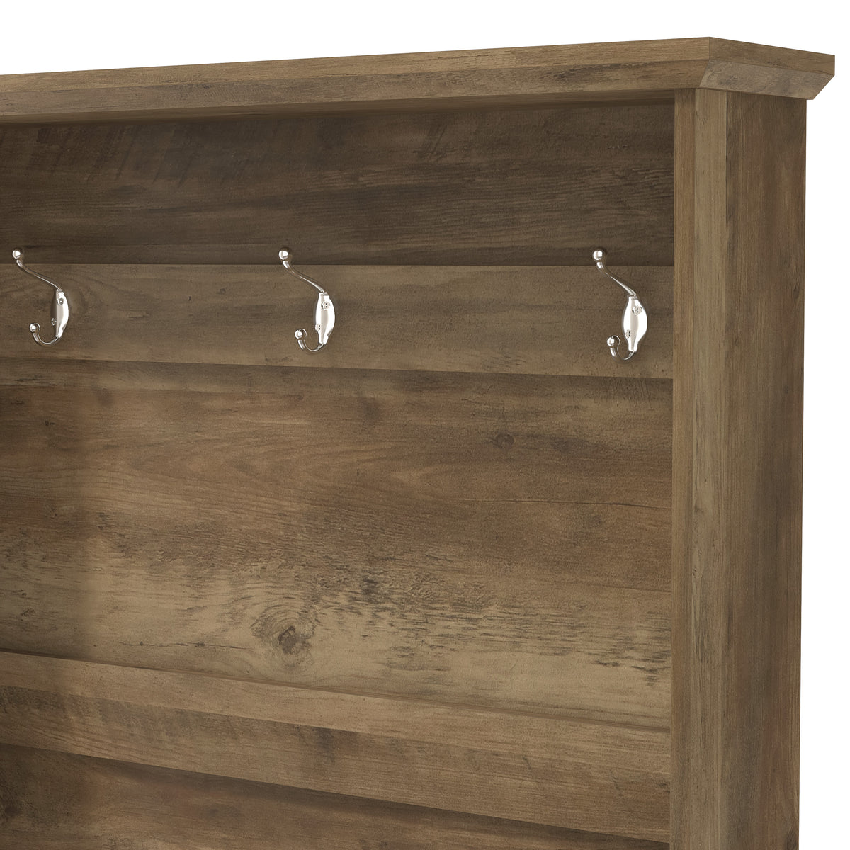 GALANO 31.3" Hall Tree with Bench, Shoe Storage, 4 Shelves and 3 Hooks