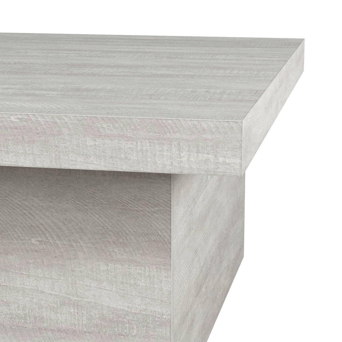 GALANO Square Coffee Table with Block Base, 35.4 in. Wide x 16.1 in. High, 1 Table