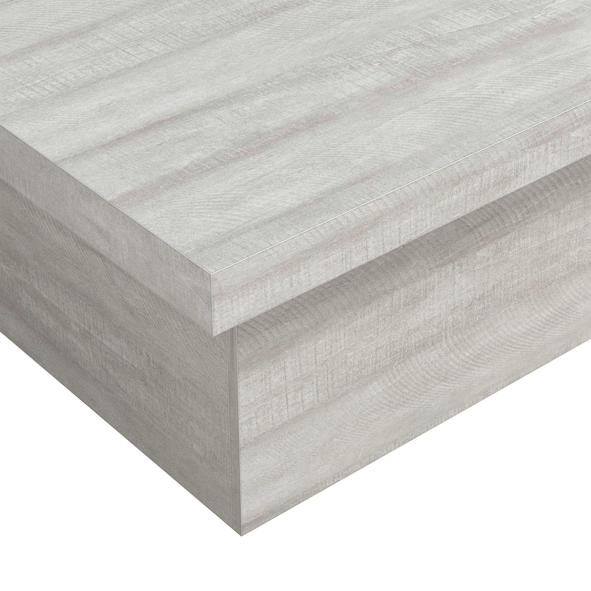GALANO Square Coffee Table with Block Base, 35.4 in. Wide x 16.1 in. High, 1 Table
