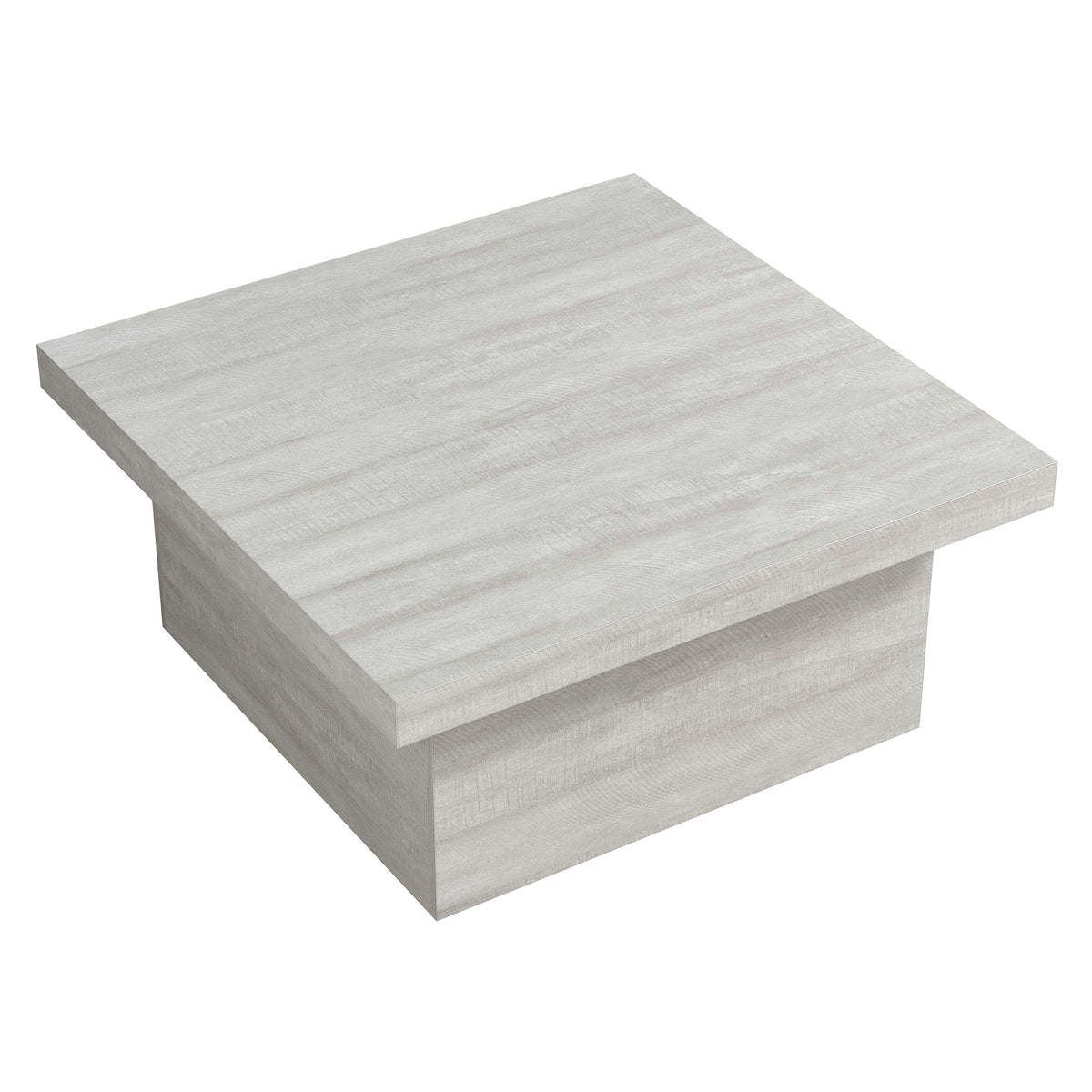 GALANO Square Coffee Table with Block Base, 35.4 in. Wide x 16.1 in. High, 1 Table
