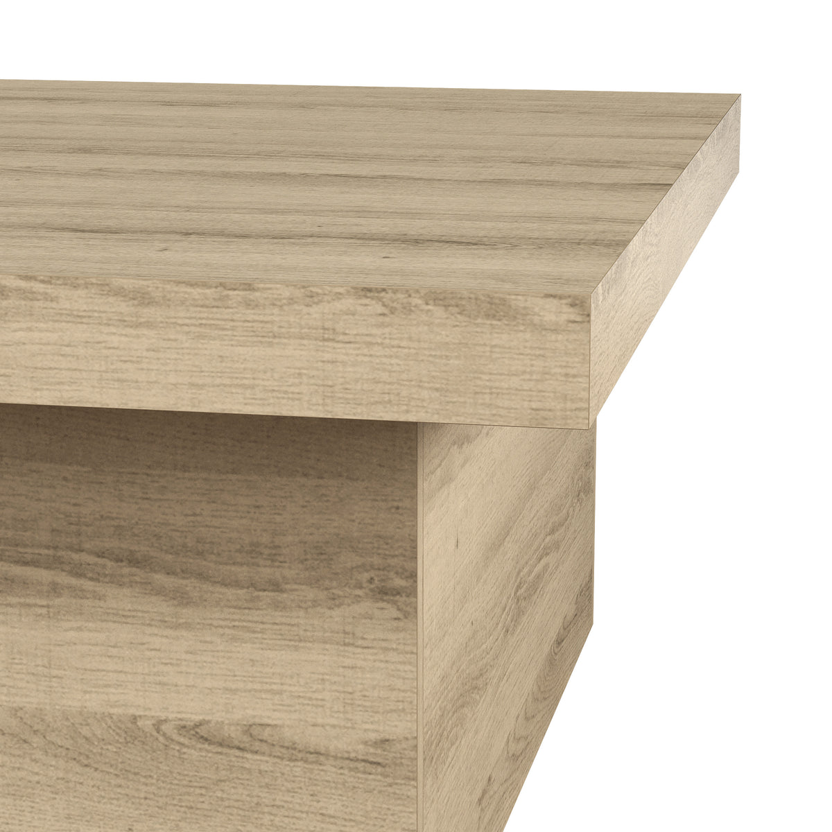 GALANO Square Coffee Table with Block Base, 35.4 in. Wide x 16.1 in. High, 1 Table