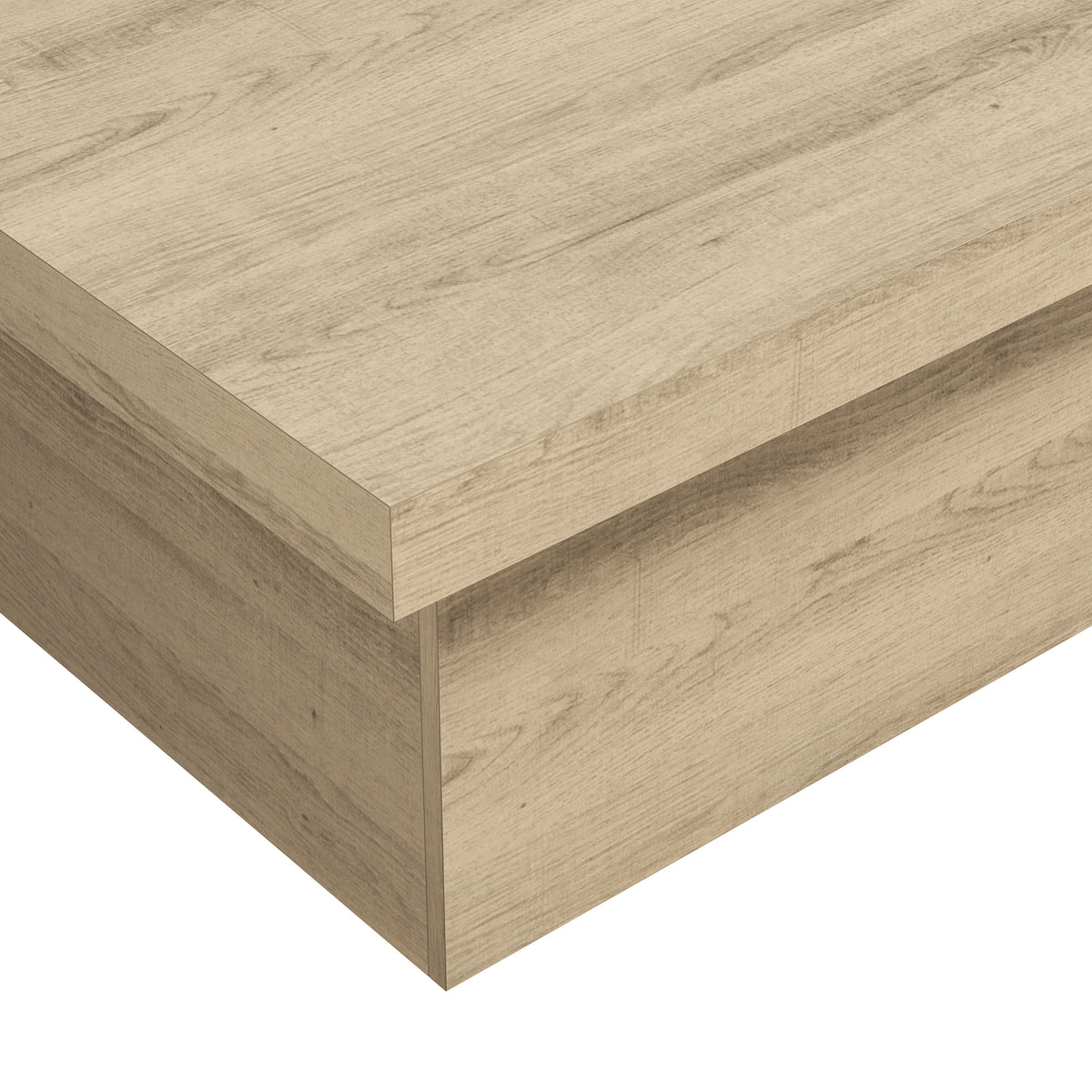 GALANO Square Coffee Table with Block Base, 35.4 in. Wide x 16.1 in. High, 1 Table