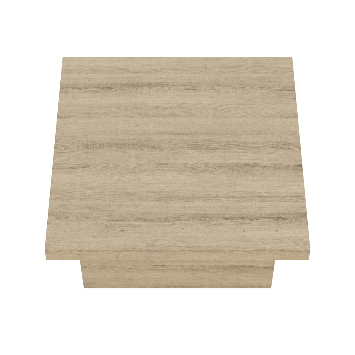 GALANO Square Coffee Table with Block Base, 35.4 in. Wide x 16.1 in. High, 1 Table