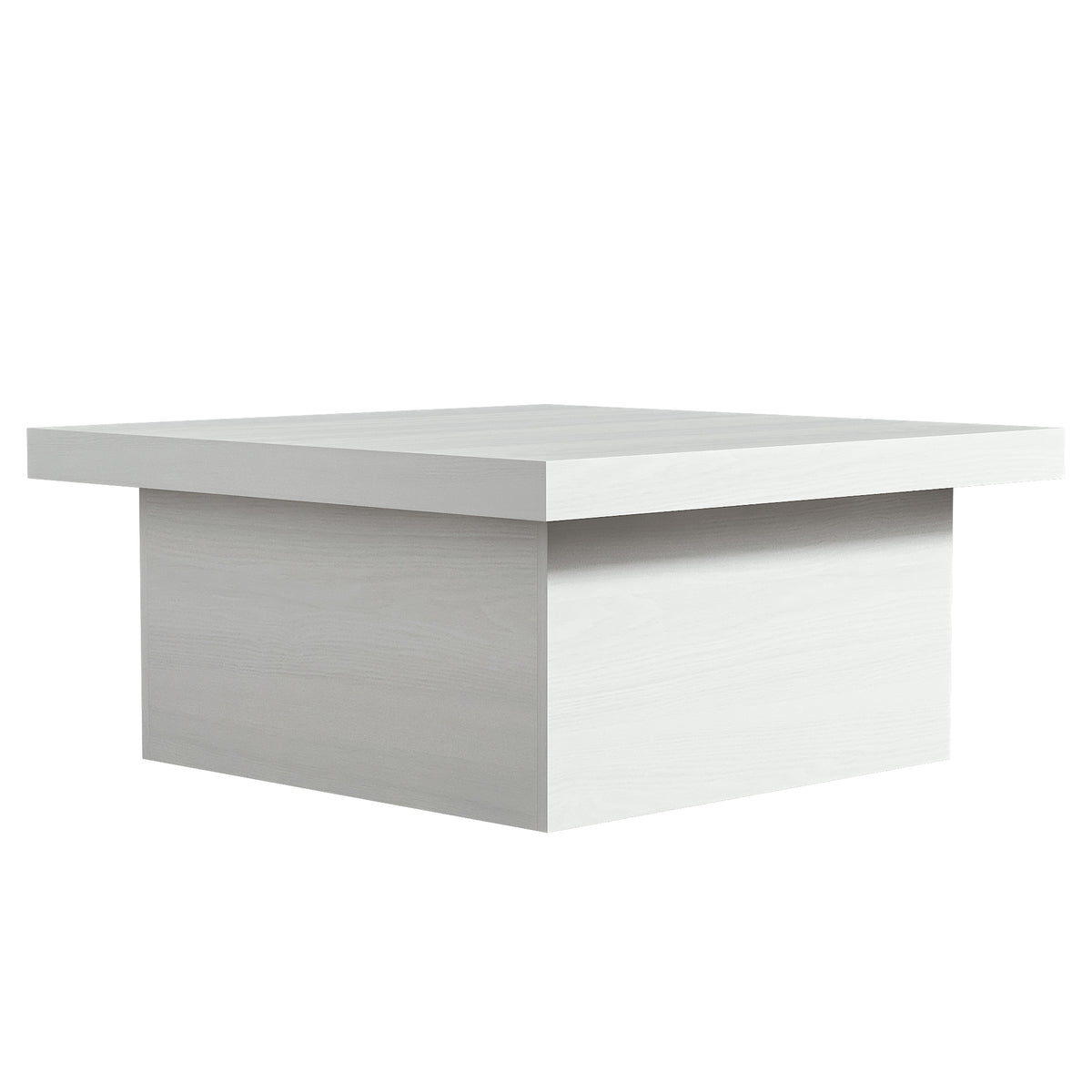 GALANO Square Coffee Table with Block Base, 35.4 in. Wide x 16.1 in. High, 1 Table