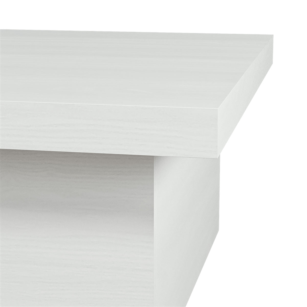 GALANO Square Coffee Table with Block Base, 35.4 in. Wide x 16.1 in. High, 1 Table