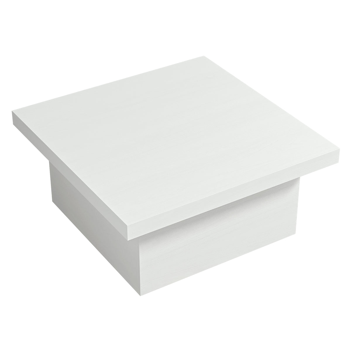 GALANO Square Coffee Table with Block Base, 35.4 in. Wide x 16.1 in. High, 1 Table